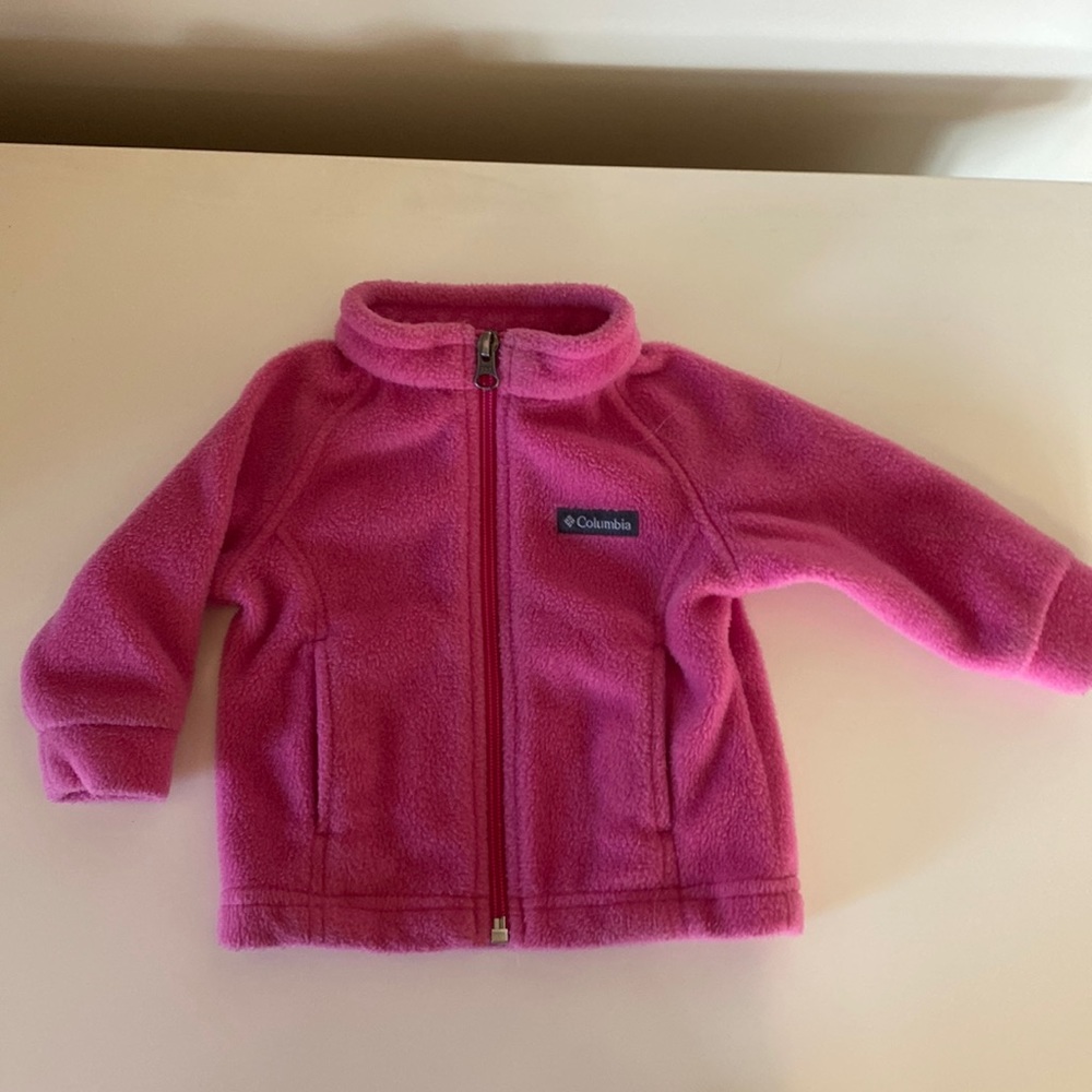 Columbia, pink baby girls jacket, size 3-6 months